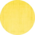 thumbnail image 1 of Ahgly Company Indoor Round Solid Yellow Modern Area Rugs, 7' Round, 1 of 4