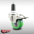 thumbnail image 2 of 3 Inch 316SS Green Poly Swivel 1-3/8 Inch Expanding Stem Caster Lock Brake SCC, 2 of 2