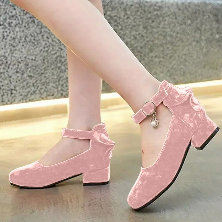 Children Shoes Thick High Heel Sandals Fashionable Diamond Bow Small High Heel Sandals Toddler Girls Slippers Size 4 Toddler Girl Slippers 4 5 Lined Slippers Girls Slippers Boots for Girls Target Walm...