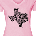thumbnail image 4 of Inktastic Texas Silhouette Mandala Women's V-Neck T-Shirt, 4 of 5