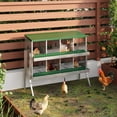 thumbnail image 1 of Chicken Nesting Box with Roll Out Egg Tray, Galvanized Steel Rustproof Laying Boxes for Hens, Chickens & Ducks, Ventilated & Easy-Clean Design, 1 of 7