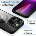 thumbnail image 6 of JETech Magnetic Case for iPhone 13 Pro 6.1-Inch Compatible with MagSafe, Shockproof Phone Bumper Cover, Solid Color Matte TPU Frame, Anti-Scratch Clear Back (Black), 6 of 6