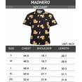 thumbnail image 6 of MADHERO Men's Hawaiian Shirts Casual Funny Print Short Sleeve Lapel Beach Shirts Black Duck Size m, 6 of 6