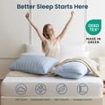 thumbnail image 4 of Sleep Zone Essential Cooling Stripe Pillowcases 2 Pack, Silky Cool Touch Pillow Cases for Hair & Skin, Breathable Moisture Wicking Pillow Covers, Envelope Closure (Blue, Standard), 4 of 12
