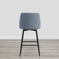 thumbnail image 3 of CHITA 27 inch Counter Height Swivel Bar Stools Low Back Set of 4,Fabric in Capri Blue, 3 of 7