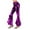 Purple, variant on Iugvhana Women's Shiny Bell Bottom Leggings Slim Fit High Waist Stretchy Irregular Flared Pants 70s Disco Club Dance Trousers Sky Blue M