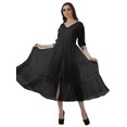thumbnail image 2 of Moomaya Robes d'Été Unies Femmes Robe à Manches Longues Longues Robes, 2 of 6