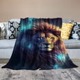 thumbnail image 2 of Creowell Lion Stars Fantasy Print Throw Blanket for Bed Couch Car- Lightweight Blanket for All Seasons, Kids and Adults - Available in Multiple Sizes 50x60in, 2 of 6