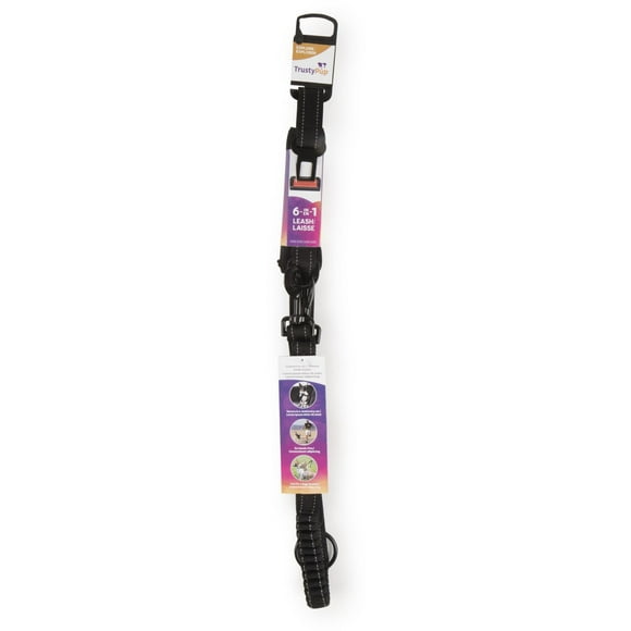 TrustyPup Laisse Six en 1, Noir