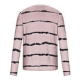 thumbnail image 4 of Penkiiy Men Casual Round Neck Long Sleeve Pullover Stripe Printed T-Shirt Blouse Tops XL Pink, 4 of 5