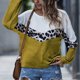 thumbnail image 2 of Camisa de moda para mujer Blusa suelta de empalme de leopardo Tops de manga larga con cuello redondo Fridja ghj987+480, 2 of 5