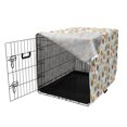 thumbnail image 3 of Snail Dog Crate Cover, Garden Nature Rain Themed Colorful Cartoon Helix Animal Continuous Pattern, Easy to Use Pet Kennel Cover for Dogs, 35" x 23" x 27", White and Multicolor, by Ambesonne, 3 of 6