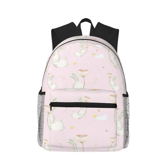 Saiise Sac à Dos Décontracté Imperméable Imprimé Rainboe et Lapin 600D Oxford Grande Capacité Rembourré Strays pour École Voyage Randonnée