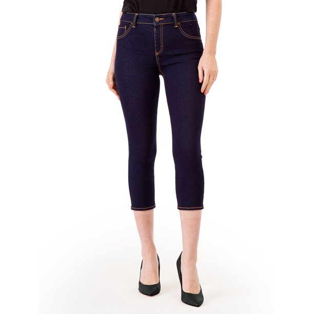 Jordache Women's High Rise Pull On Super Skinny Capri Jeans