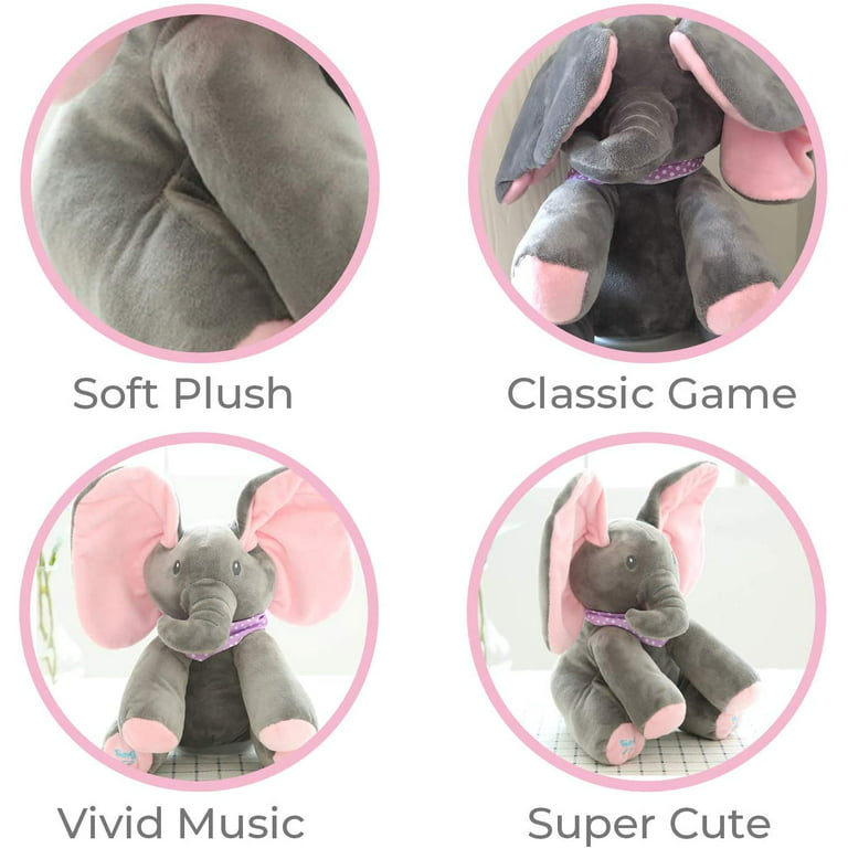 Baby Gund Flappy The Elephant Plush Toy Sings & Plays Peek A Boo  Interactive