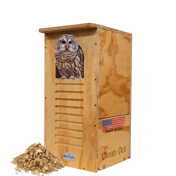 JCS Wildlife Barred Owl Nesting Box DIY Kit - Exterior Grade Treated Plywood - An Owl Box Perfect for Barred Owls