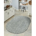 thumbnail image 4 of Unique Loom Braided Chindi Collection Area Rug - Layer (5' 1" x 8' Oval Gray/Ivory), 4 of 7