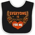 thumbnail image 3 of Inktastic Everyone is Thankful for Me with Heart and Leaves Boys or Girls Baby Bib, 3 of 4