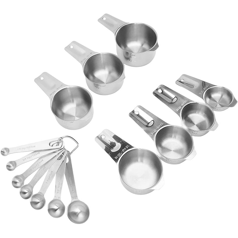 Cuisipro Stainless Steel Measuring Cup and Spoon Set 