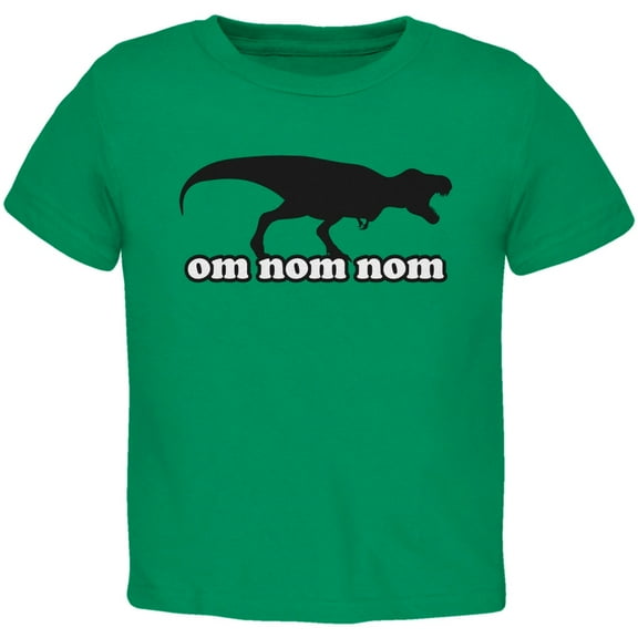 Jurassic - T-rex Om Nom Nom Kelly Green Toddler T-Shirt - 3T