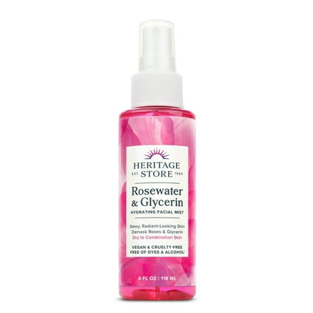 

Heritage Products Atomizer Mist Sprayer Rosewater and Glycerin 4 fl oz Pack of 3