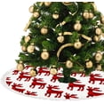 thumbnail image 3 of GZHJMY Christmas Pattern of Deers Christmas Tree Skirt 36" for Indoor Outdoor Holiday Party Office Store Cupboard Decoration, 3 of 5