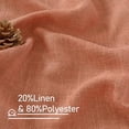 thumbnail image 2 of Light Filtering Linen Curtains 72 inches Long for Bedroom, Linen Textured Semi Sheer Back Tab and Rod Pocket Boho Drapes for Window/Living Room, Terracotta, 2 Panels, 34 x 72 Inch, 2 of 9