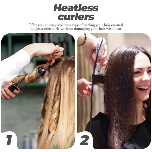 ACDANC 2 Packs Heatless Rollers for Long Hair Curling Iron Curler
