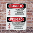 thumbnail image 4 of (2 Pack) Battery Room Bilingual OSHA Danger Sign 7 Inch X 10 Inch Indoor / Outdoor Rust-Free Aluminum Metal Signs for Workplace, Workshop, and Construction Site, Made in the USA, 4 of 8