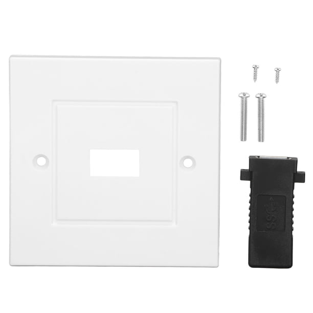 Placa De Pared De Salida De Receptáculo, Panel Frontal De Enchufe Fácil Instalación Profesional 85x85mm Para Hotel Para Oficina Para El Hogar