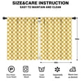 thumbnail image 2 of Blackout Kids Curtains,Yellow and White Checkerboard Pattern Childrens Insulated Curtains Set Of 2,Bedroom Essentials,Toddler Room Decor 42"x54", 2 of 5