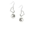thumbnail image 2 of Delight Jewelry Silvertone Small I Love You to the Moon Open Heart French Earrings, 2 of 4