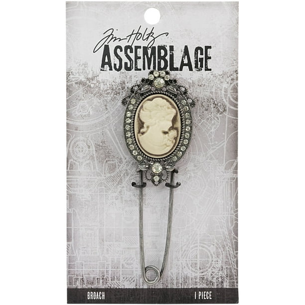 Tim Holtz Assemblage Broche -Cameo