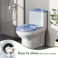 thumbnail image 5 of HELLHERO Lid Cover Set for Toilet 17"x21" Stretch Non-Slip for Household, Butterflies on Marble Waves, 5 of 8