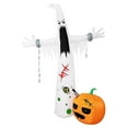 thumbnail image 1 of Halloween 3.6M Inflatable Pumpkin Chain White Ornament Polyester Material Metal Chains Easy Setup Eye Catching Design Durable Weather Resistant for Yard Party Home Outdoor Decoration, 1 of 8