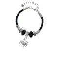thumbnail image 2 of Delight Jewelry Silvertone Antiqued Crab Niece Celtic Knot Leather Bead Bracelet, 7"+2" Extender, 2 of 4