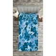 thumbnail image 3 of Ambesonne Camo Quilted Bedspread Set 2 Pcs, Dark with Pale Motifs, Twin Size, Blue and Pale Blue, 3 of 3