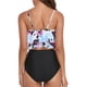 thumbnail image 4 of Traje de baño para mujer, equipo de traje de baño dividido para mujer, bikini estampado con traje de baño para mujer, construcción robusta, 4 of 6