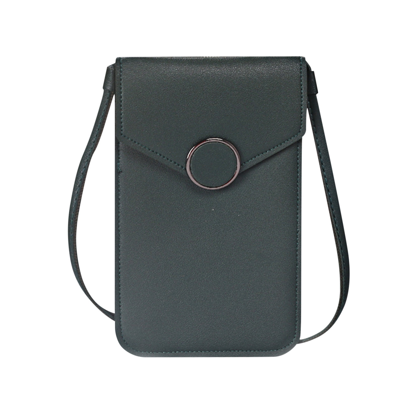Genuine leather touch screen purse sale