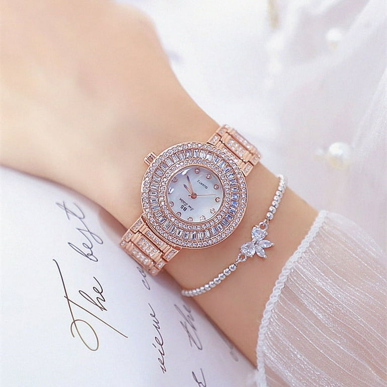 Gold Watches Women 2022 Famous Brand Diamond Quartz Women Watches Crystal Golden Ladies Wrist Watch Feminino Montres Femme