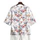 thumbnail image 5 of Xuyuer Solid Button Shirt Blouse - Women's Fashion Loose Female Neck T-Shirt Style Top for Smart Casual Office Wear, Weekend Brunch Outings & Effortless Minimalist Everyday Style, 5 of 7