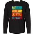thumbnail image 3 of Inktastic Eat Sleep Jiu Jitsu Repeat Long Sleeve T-Shirt, 3 of 5