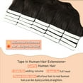thumbnail image 4 of SEGO Curly Tape in Hair Extensions 100% Real Remy Human Hair Long Silky Thick Hair Gold Hair Acessories Black/Blonde/Gray/White Hair, 4 of 8