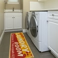 thumbnail image 4 of Ottomanson Non-Slip Rubberback Text 2x5 Laundry Room Runner Rug, 20" x 59", Red/Yellow, 4 of 8