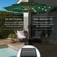 thumbnail image 5 of Best Choice Products Woodgrain Pattern 10ft 3-Tier Solar Patio Umbrella w/ 24 LED Lights, Tilt - Green, 5 of 8