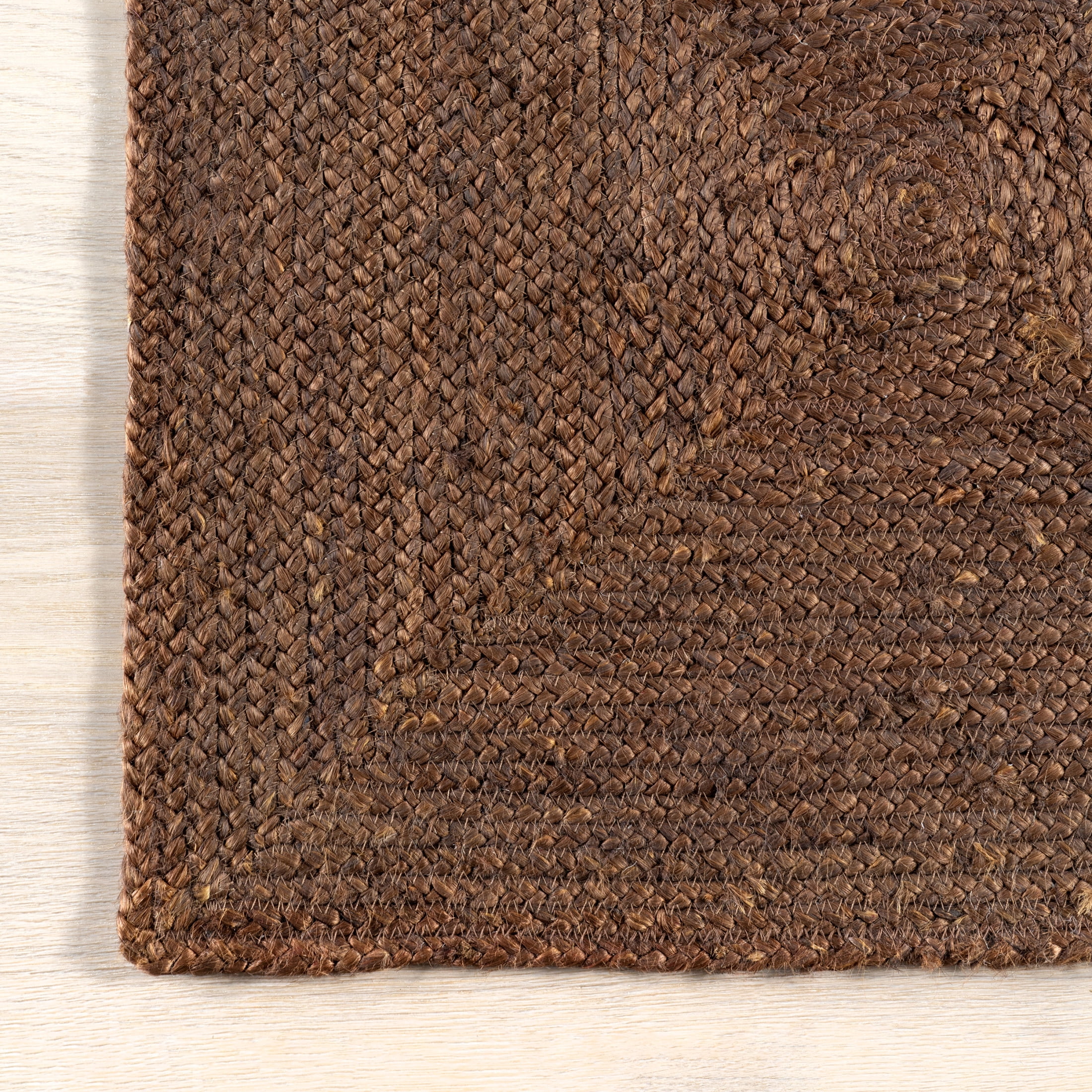 Rugs USA Juniper Tiled Jute Area Rug, 2' 6" x 8', Runner, Christie Dark Brown