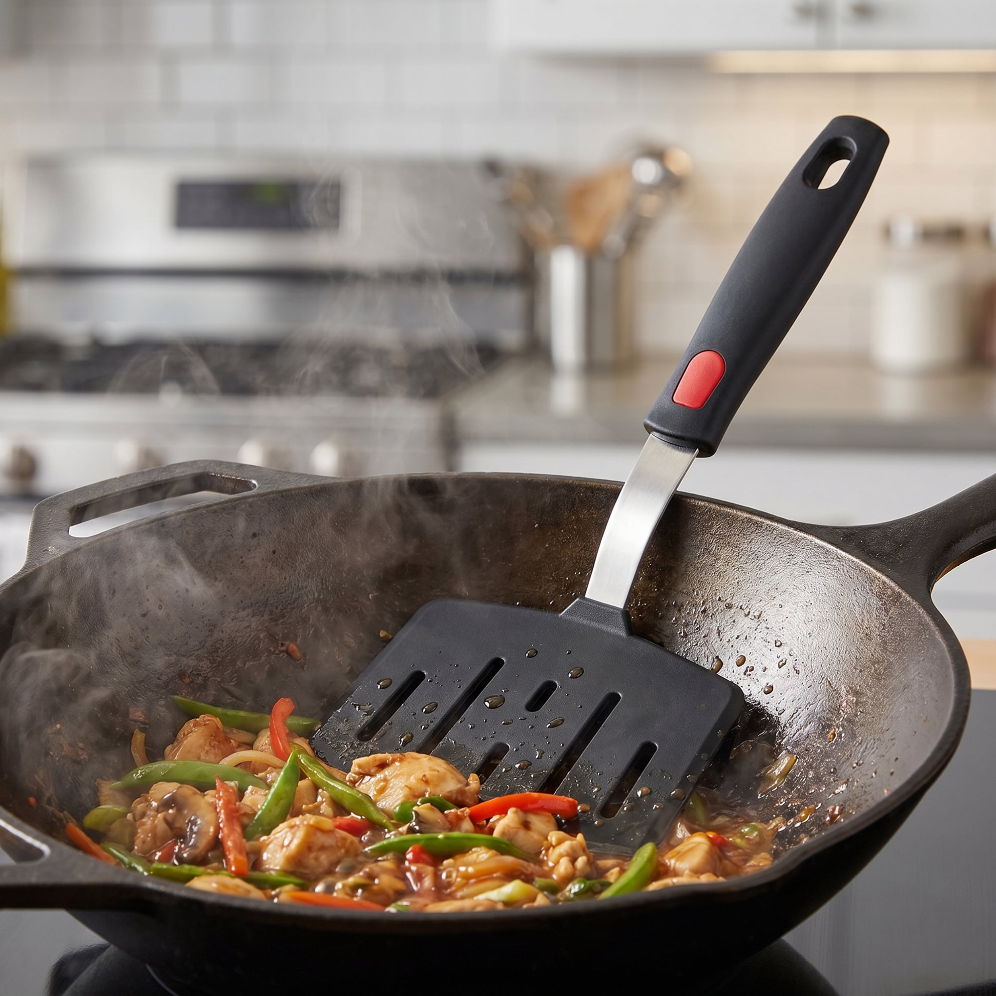 Unique Bargains Durable Heat-Resistant Dishwasher Safe Spatula Utensil Black 10.8" x 6"