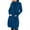 Blue, variant on Women's Oversized Sweatshirt Dress with Hood, Turtleneck Long Sleeve Tunic Tops Swing Dresses with Pockets