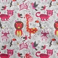 thumbnail image 1 of oneOone Cotton Cambric Light Red Fabric Cute Animal Fabric For Sewing Printed Craft Fabric By The Yard 56 Inch Wide, 1 of 4