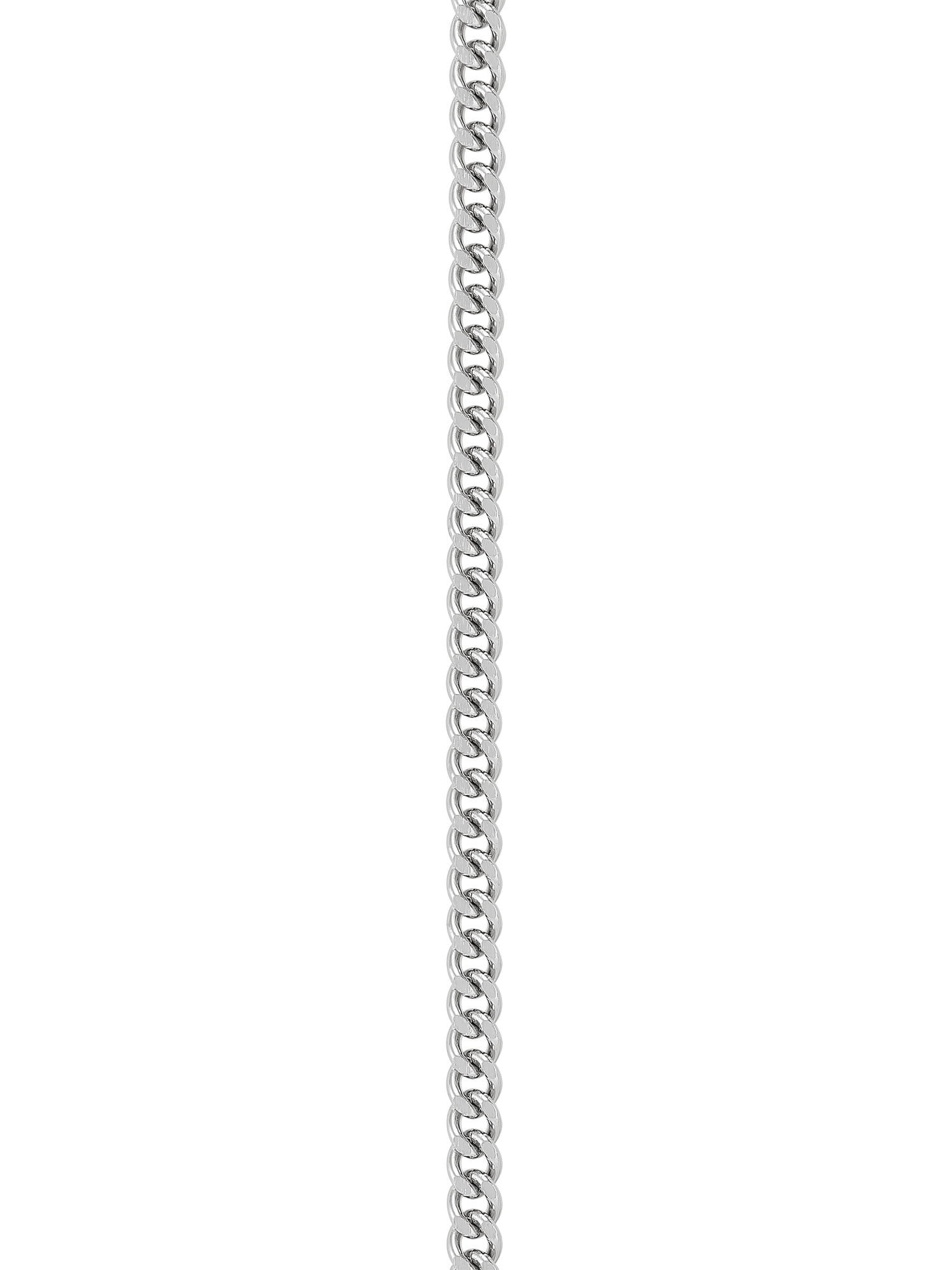 Brilliance Fine Jewelry Sterling Silver and 18KT Gold Plated Crucifix Cross on 24" Stainless Steel Chain Necklace